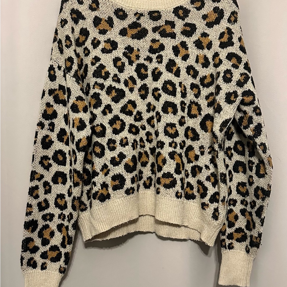 Knox Rose Leopard Print Sweater - Black and Brown
